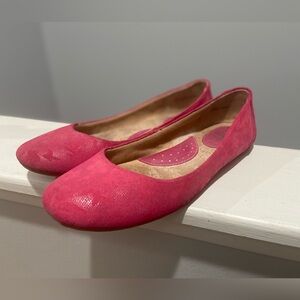 Women’s Pink Suede Ballet Flats